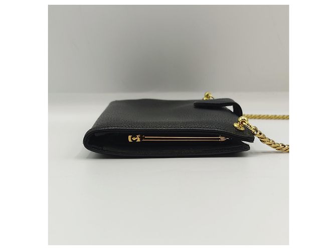 Portafoglio Chanel on Chain foderato CC in pelle martellata nera Nero - vista 14