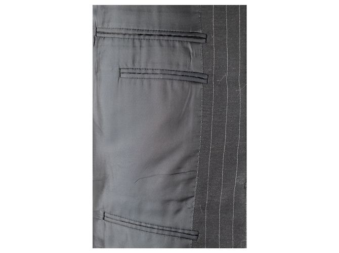 Completto gessato Gucci in lana grigio - vista 12