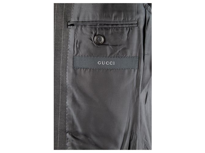 Completto gessato Gucci in lana grigio - vista 13