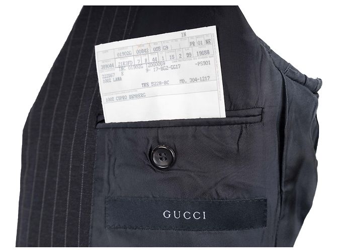 Completto gessato Gucci in lana grigio - vista 15