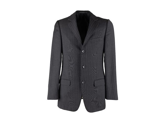 Completto gessato Gucci in lana grigio - vista 3