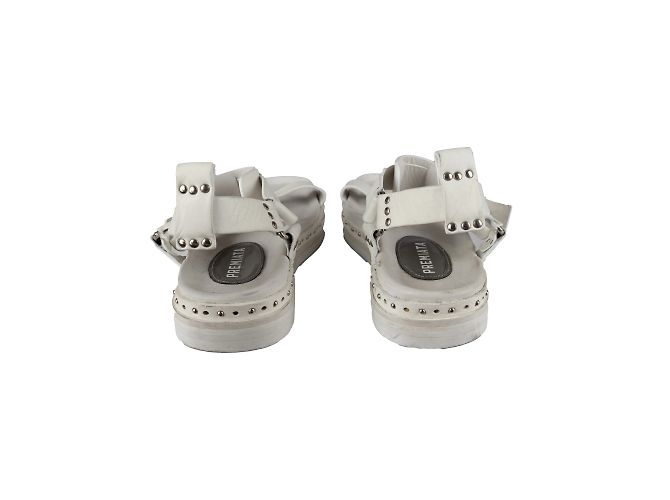 Autre Marque Sandali Premiata con cinturino borchiato Bianco - vista 4