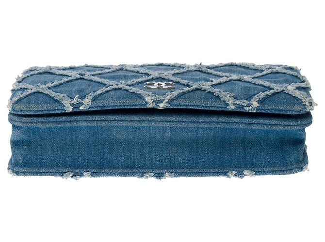 Sac CHANEL Wallet on Chain en Denim Bleu - 101514 - vue 11