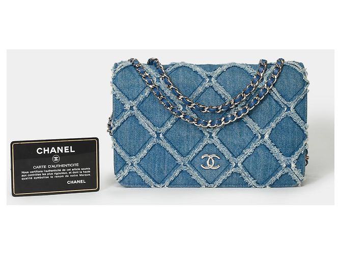Sac CHANEL Wallet on Chain en Denim Bleu - 101514 - vue 2