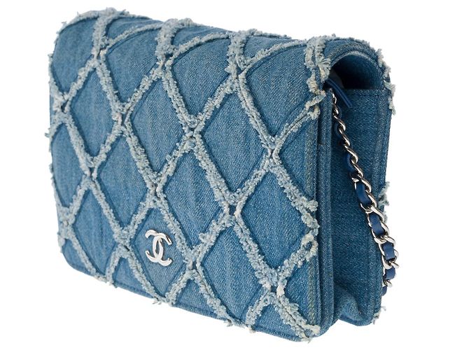 Sac CHANEL Wallet on Chain en Denim Bleu - 101514 - vue 5