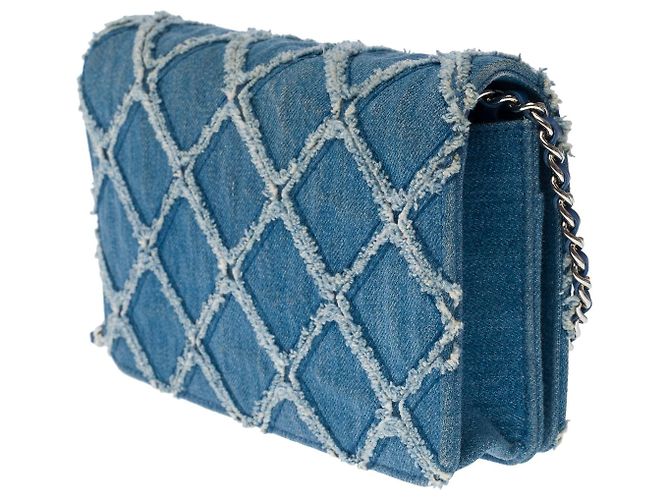 Sac CHANEL Wallet on Chain en Denim Bleu - 101514 - vue 6