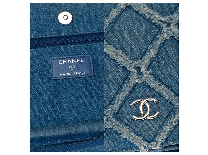 Sac CHANEL Wallet on Chain en Denim Bleu - 101514 - vue 7