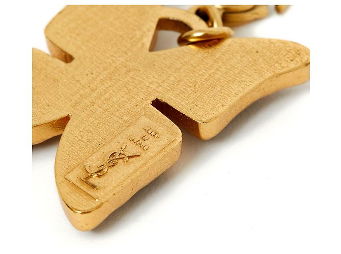 Yves Saint Laurent Goldener Schmetterlingsanhänger - Ansicht 5