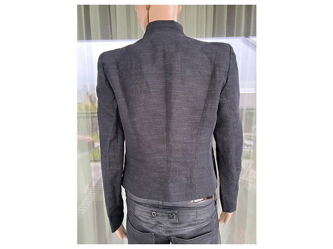 Giacca in tessuto nero Massimo Dutti - vista 2