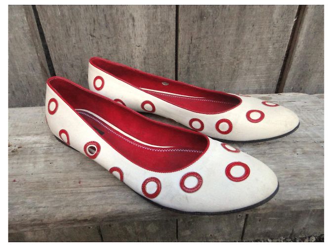 Bailarinas Louis Vuitton p 39 Blanco Roja - vista 5