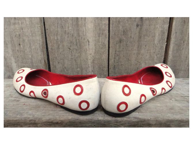 Bailarinas Louis Vuitton p 39 Blanco Roja - vista 7