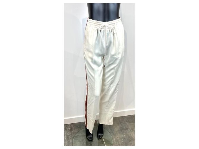 Calça reta Chloé off-white acetato e viscose Multicor - vista 2