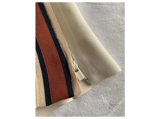 Calça reta Chloé off-white acetato e viscose Multicor - vista 3