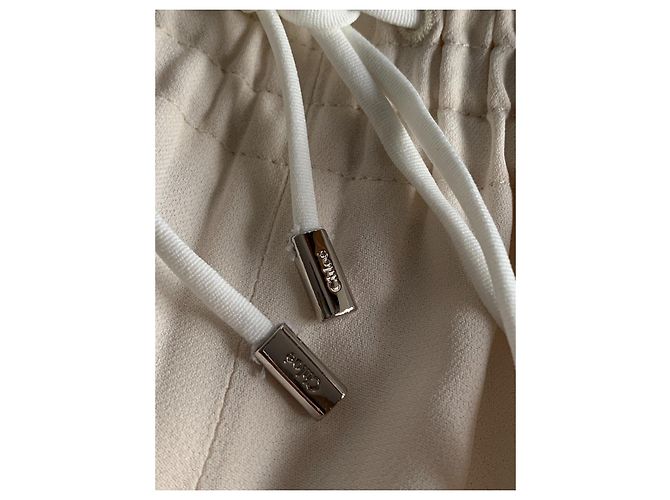 Calça reta Chloé off-white acetato e viscose Multicor - vista 5