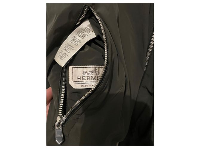Reversible Hermès jacket Brown White Khaki Olive green - view 5