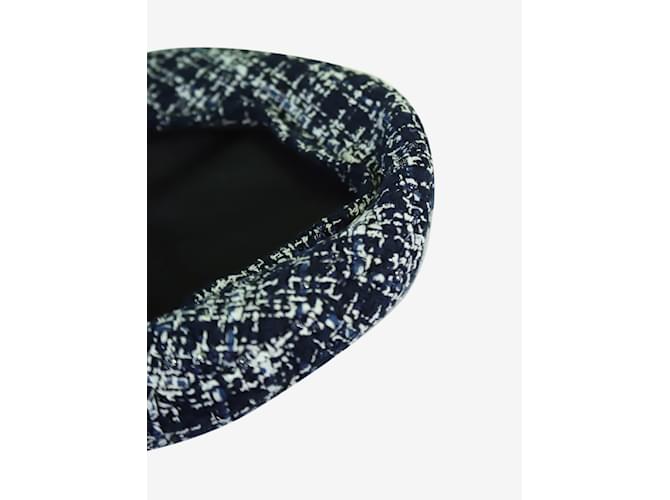 Maison Michel Blaue Tweed-Kappe - Ansicht 3
