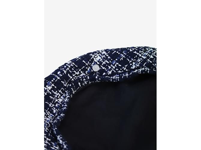 Maison Michel Blaue Tweed-Kappe - Ansicht 4