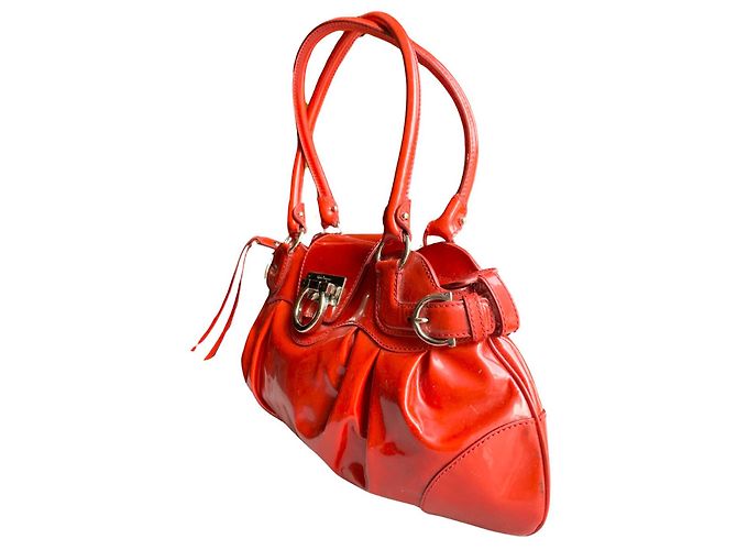 Salvatore Ferragamo Borsa FERRAGAMO in vernice. - vista 13