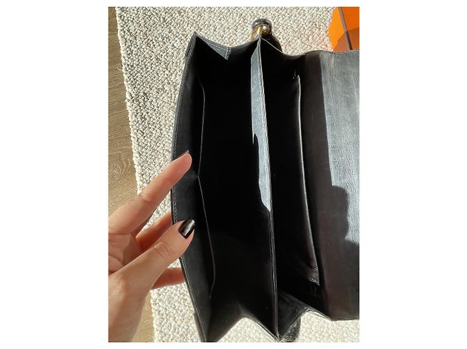 Borsa Hermès, coccodrillo, Modello Cordeliere / CORDEAU Nero - vista 10