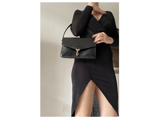 Borsa Hermès, coccodrillo, Modello Cordeliere / CORDEAU Nero - vista 4