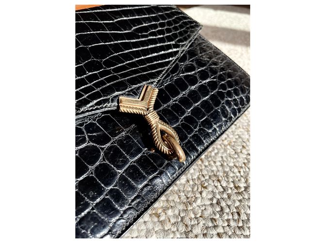 Borsa Hermès, coccodrillo, Modello Cordeliere / CORDEAU Nero - vista 6