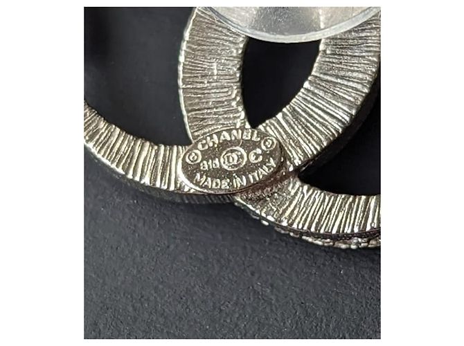 Chanel CC B15Scatola per orecchini C Logo Dubai Moon Crystal SHW RARO Argento - vista 6