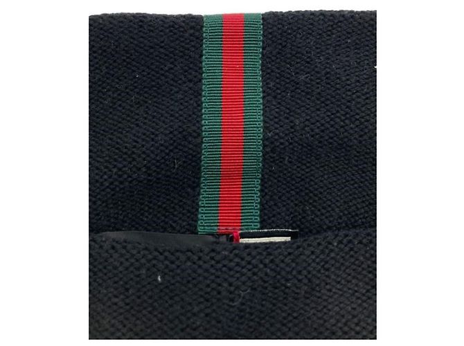 *** GUCCI (gucci)  cappello in maglia linea sherry Nero - vista 3
