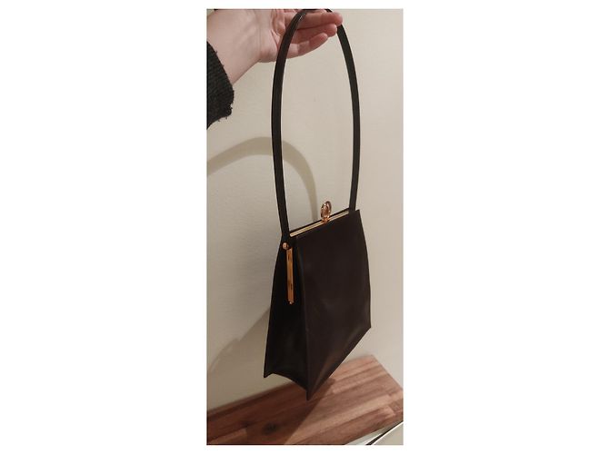 Borsa Lanvin in pelle color cioccolato - vista 3
