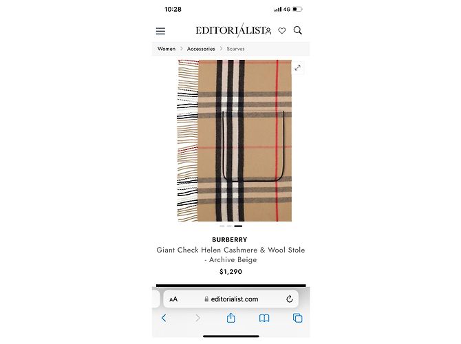 Burberry Capa xadrez de lã e caxemira com capuz em bege arquivo Camelo - vista 4