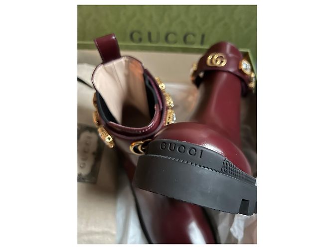 Marmont Stivaletti Gucci in pelle prugna - vista 4