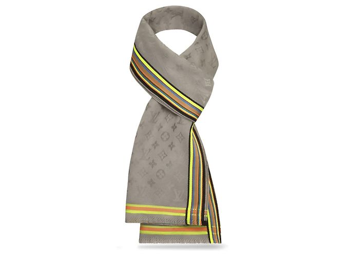 Louis Vuitton Fluo-Schal mit LV-Monogramm Grau - Ansicht 2