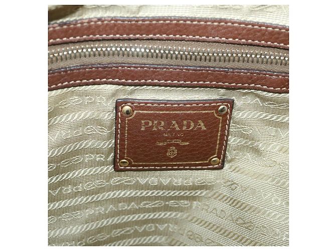 PRADA Borsa a Spalla Tela di Nylon 2modo Brown Auth bs8742 - vista 19