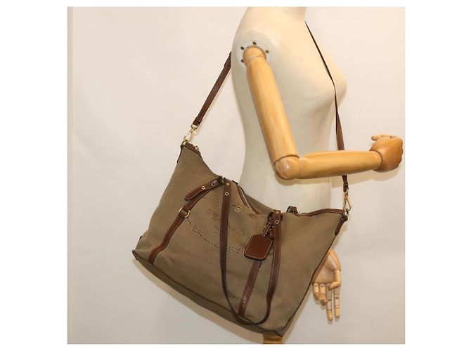 PRADA Borsa a Spalla Tela di Nylon 2modo Brown Auth bs8742 - vista 23
