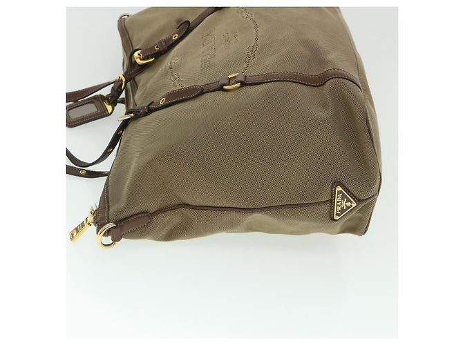 PRADA Borsa a Spalla Tela di Nylon 2modo Brown Auth bs8742 - vista 4
