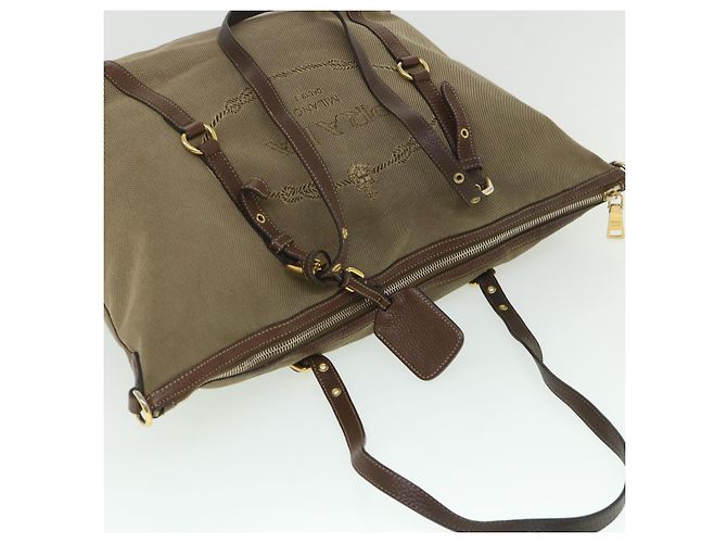 PRADA Borsa a Spalla Tela di Nylon 2modo Brown Auth bs8742 - vista 6