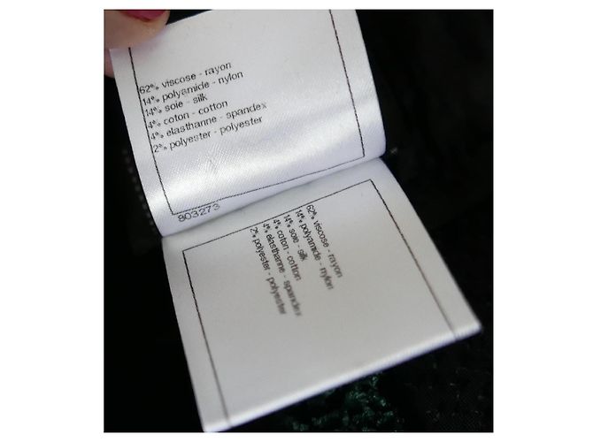 CHANEL Herbst 2012 Grüne, strukturierte Pedalschieber-Samthose Dunkelgrün - Ansicht 8