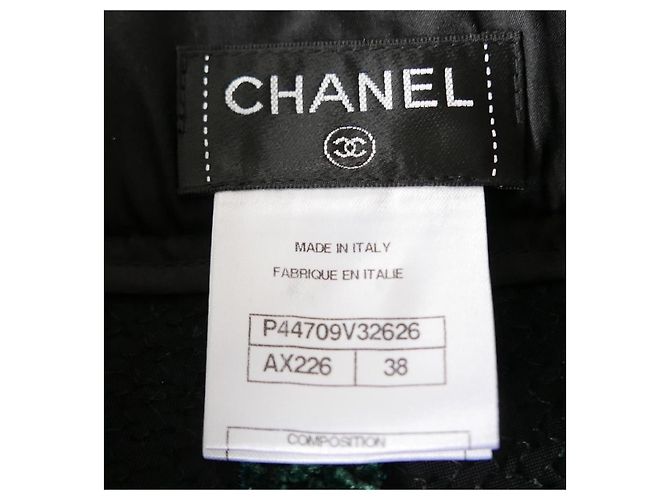 CHANEL Herbst 2012 Grüne, strukturierte Pedalschieber-Samthose Dunkelgrün - Ansicht 9