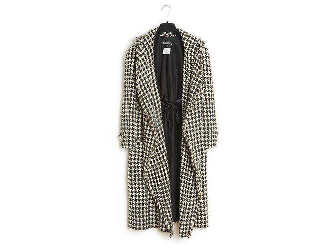 Chanel 06P Tweed de seda blanco negro FR38/40 - vista 2