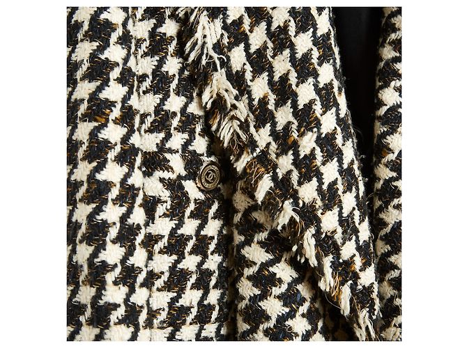 Chanel 06P Tweed de seda blanco negro FR38/40 - vista 4