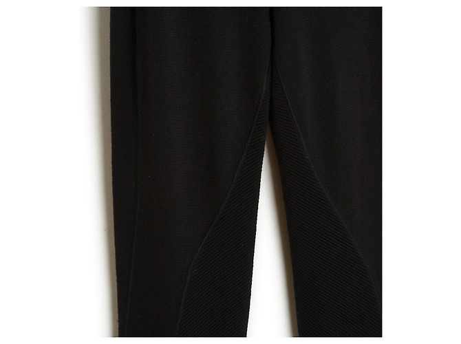 Alexander Mcqueen Calça Legging Malha Lã Preta FR36 Preto - vista 3