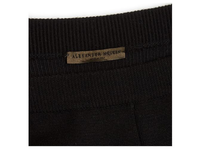 Alexander Mcqueen Calça Legging Malha Lã Preta FR36 Preto - vista 4
