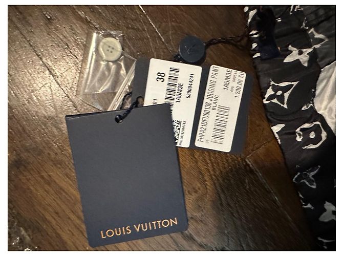 Joggers LOUIS VUITTON38 Negro Blanco - vista 4