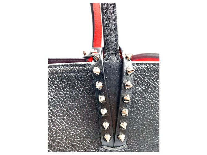Scarpe bowling Cavata Christian Louboutin in pelle nera - vista 5