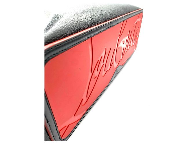 Scarpe bowling Cavata Christian Louboutin in pelle nera - vista 8