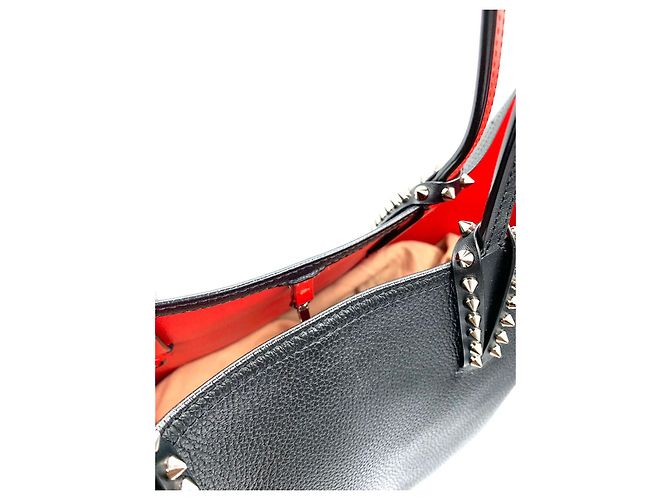 Scarpe bowling Cavata Christian Louboutin in pelle nera - vista 9