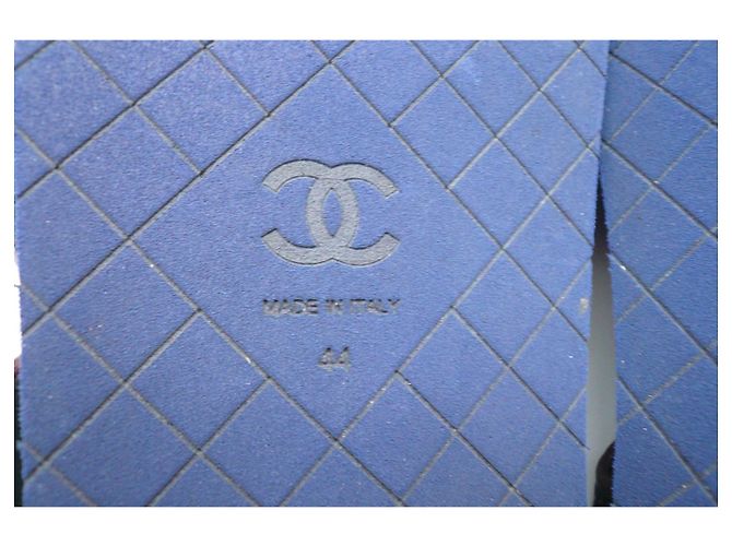 CHANEL Sandalo Papà MEN T44 Coco Chanel Blu - vista 8