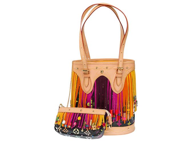 Bucket Borsa a Secchiello LOUIS VUITTON in Tela Multicolor - 101532 Multicolore - vista 3