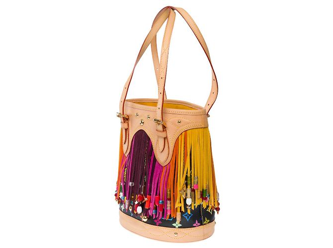 Bucket Borsa a Secchiello LOUIS VUITTON in Tela Multicolor - 101532 Multicolore - vista 7