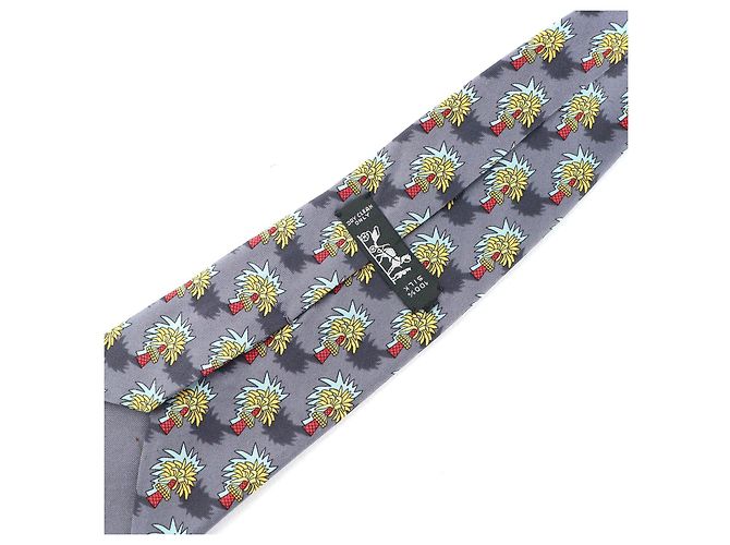 HERMÈS - Corbata de seda Gris - vista 2