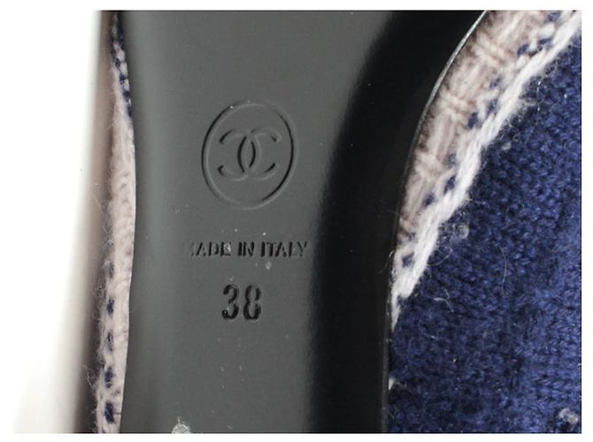 Chanel Stivali Bianco Blu navy - vista 6